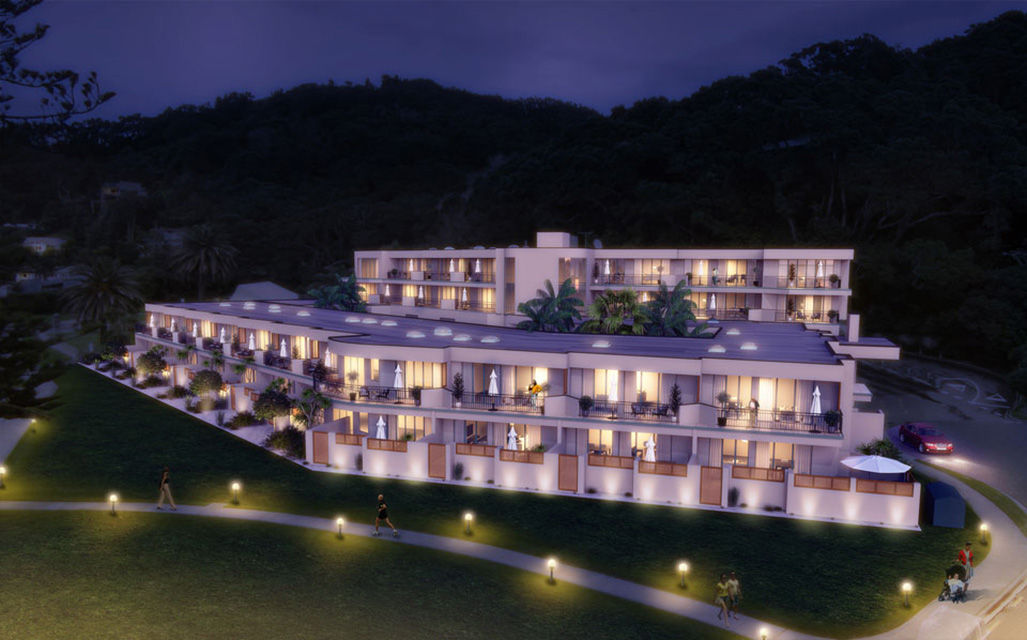 Artist rendering of Beachpoint Apartments, Ohope